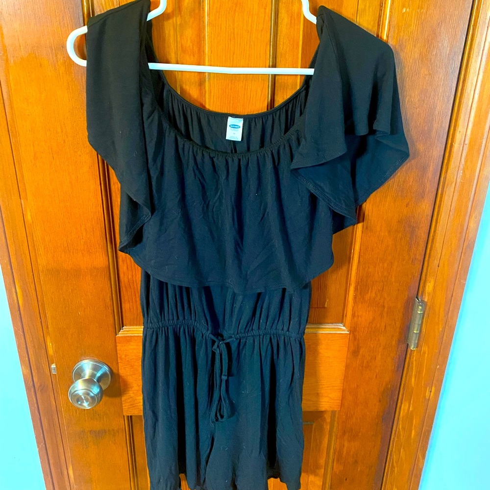 Old Navy off the shoulder black comfy dress